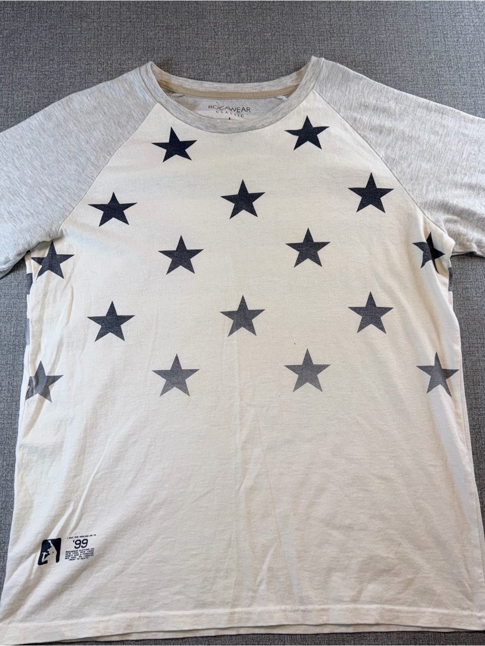 Rocawear Shirt Mens Large 3/4 Half Sleeves Stars And Stripes Y2K Vintage